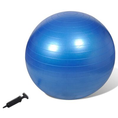 85 cm žoga za vadbo s črpalko modre barve