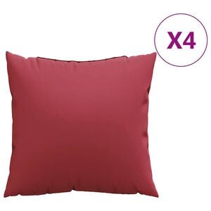 vidaXL Blazine za kavč 4 kosi vinsko rdeče 60x60 cm blago