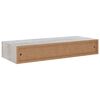 vidaXL Stenska polica s predalom 2 kosa betonsko siva 60x23,5x10cm MDF