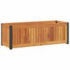 vidaXL Vrtno cvetlično korito 80x30x27,5 cm akacijev les in jeklo