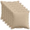 vidaXL Prevleka za blazino 6 kos HOUTEN Taupe 50 x 50 cm korduroy