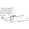 vidaXL Posteljni okvir iz trdne borovine 180x200 cm