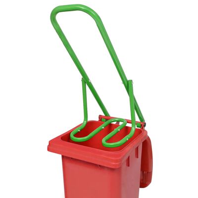 vidaXL Ročni stiskalnik odpadkov jeklo zelene barve