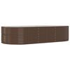 vidaXL Visoka greda rjava 291x140x68 cm cinkano jeklo