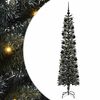 vidaXL Umestno božično drevo Zelena 210 cm PVC, plastika in jeklo