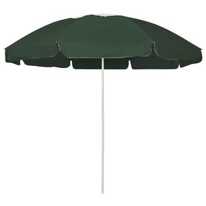 vidaXL Senčnik za na plažo zelen 240 cm