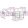 vidaXL Zunanja garnitura za sedenje z blazino 8 pcs Naravna in smetana