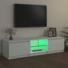 vidaXL TV omarica z LED lučkami bela 140x40x36 cm