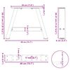 vidaXL Noge za klubsko mizico v obliki črke A, 2 kosa, črne, 40 x (30-31) cm, jeklo