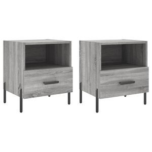 vidaXL Nočna omarica 2 kosa siva sonoma 40x35x47,5 cm inženirski les