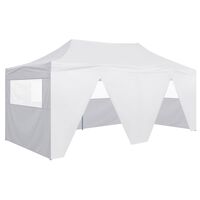 vidaXL Profesionalen zložljiv vrtni šotor s 4 stranicami 3x6 m bel