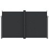 vidaXL Zložljiva stranska tenda črna 200x600 cm