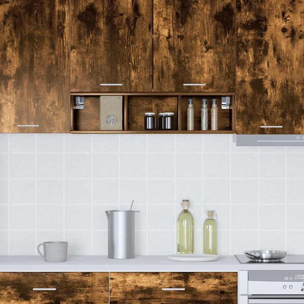 vidaXL Viseča omarica Dimljeni oreh 20 x 29,5 x 80 cm Konstruiran les