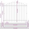 vidaXL Vrtna ograja 5 pcs Bela 170 x 165 cm Prašno lakirano jeklo