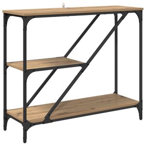 vidaXL Konzolna miza Umetni hrast 88,5 x 30 x 75 cm Konstruiran les