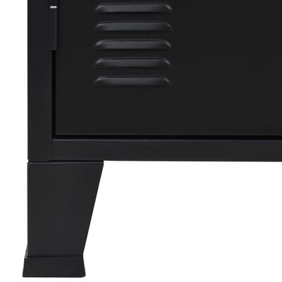 vidaXL Kovinska komoda industrijski stil 120x35x70 cm črna
