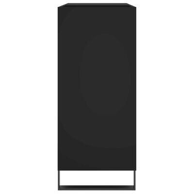 vidaXL Omarica za gramofonske plošče črna 84,5x38x89 cm inženirski les