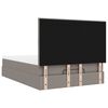 vidaXL Otomanska postelja z vzmetnico taupe 140x190 cm blago