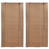 vidaXL Rolo senčilo iz bambusa 2 kosa rjave barve 120x220 cm
