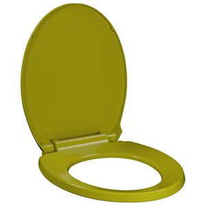 vidaXL WC deska s počasnim zapiranjem zelena ovalna