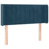 vidaXL Vzglavje z u&scaron;esi temno modro 93x16x78/88 cm žamet
