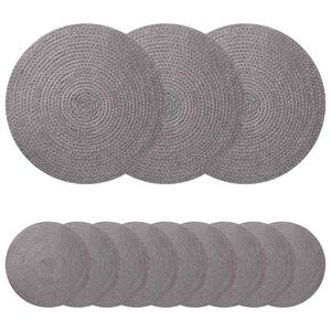 vidaXL Placemeti iz jute 12 kos Siva 100% Tossa juta