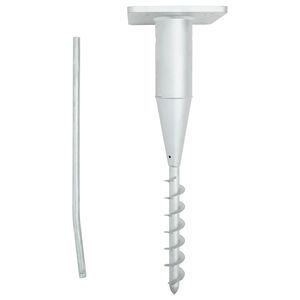 vidaXL Talni podstavek za senčnik s palico 16x16x52 cm jeklo