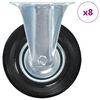 vidaXL Fiksna kolesa 8 kosov 125 mm