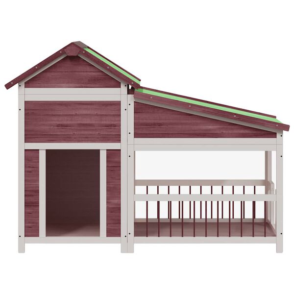 vidaXL Pasja uta mocha 143x60,5x109 cm trdna borovina