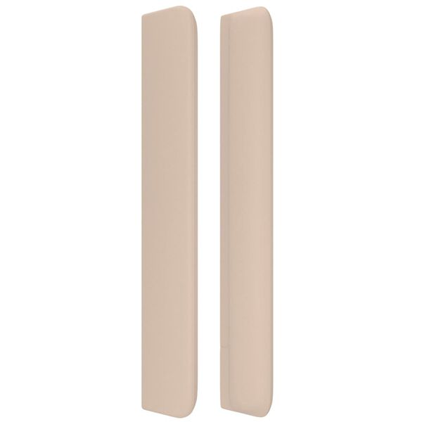 vidaXL Vzglavje z ušesi kapučino 183x16x118/128 cm umetno usnje