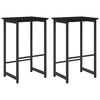 vidaXL Barski stol 2 pcs Črni hrast 40 x 32 x 74 cm Inženirski les