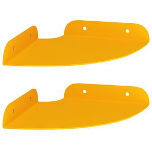 vidaXL Ležeča polica s polico 2 pcs Gorčična rumena 15 x 15 x 2 cm