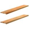 vidaXL Okenske police 2 kosa svetlo rjava 160x30x2 cm trdna hrastovina