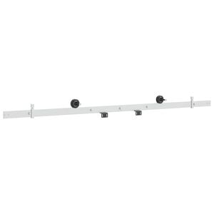 vidaXL Komplet okovja za drsna vrata 152,4 cm Jeklo Bela