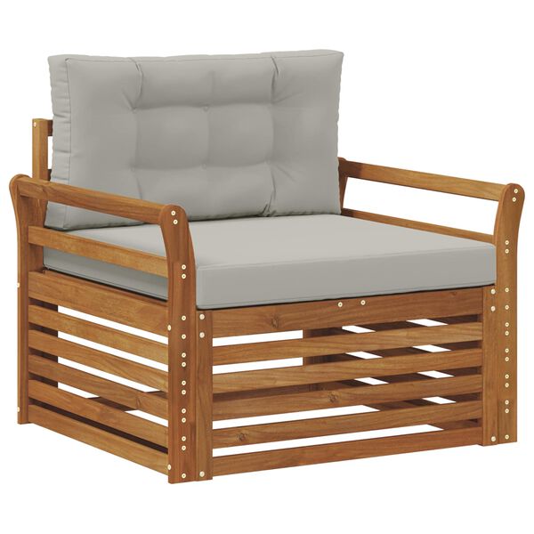 vidaXL Zunanja garnitura za sedenje Masivno akacijevo les in poliester