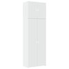 vidaXL Visoka omara bela 80x42,5x249 cm inženirski les
