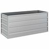 vidaXL Visoka greda 100x40x45 cm pocinkano jeklo srebrna