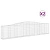 vidaXL Obokane gabion ko&scaron;are 2 kosa 400x30x80/100 cm pocinkano železo