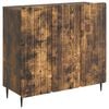 vidaXL Strani &scaron;al Dimljen hrast 89 x 34,5 x 82 cm Inženirski les