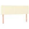 vidaXL Box spring postelja z vzmetnico krem 140x200 cm umetno usnje