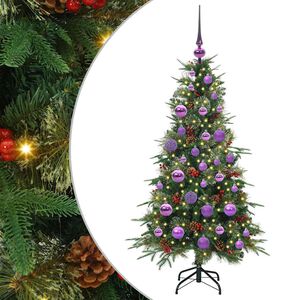 vidaXL Umetno Zložljivo Božično Drevo Zelena 120 cm PE in PVC