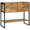 vidaXL Konzolna miza Rjava 90 x 35 x 80 cm Masiven les akacije