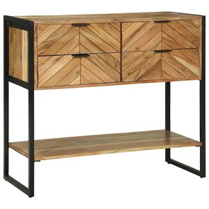 vidaXL Konzolna miza Rjava 90 x 35 x 80 cm Masiven les akacije
