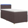 vidaXL Postelja boxspring z vzmetnico Temno rjava 80 x 200 cm Blago