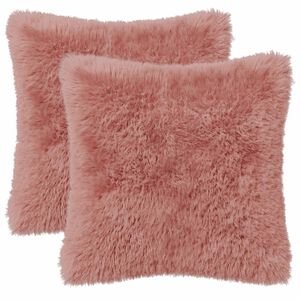vidaXL Prevleka za blazino 2 pcs HEERLEN Roza 30 x 30 cm PV flis