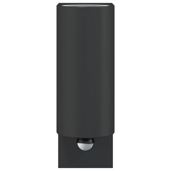vidaXL Zunanje stenske senzorske svetilke črna tlačno lit aluminij
