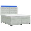 vidaXL Postelja boxspring z vzmetnico Svetlo siva 180 x 200 cm Žamet