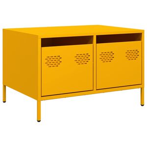 vidaXL TV omarica gorčično rumena 68x50x43,5 cm hladno valjano jeklo