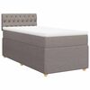 vidaXL Box spring postelja z vzmetnico taupe 100x200 cm blago
