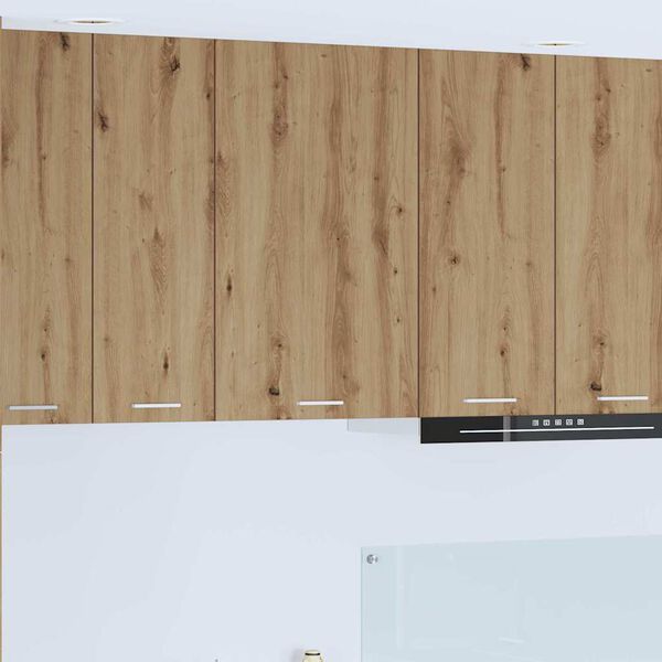 vidaXL Viseča omarica z vrati Artisan hrast in bela 50 x 31 x 80 cm